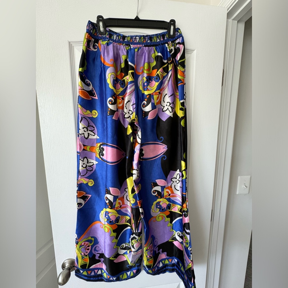 Multi Color Satin Pants